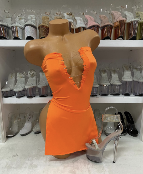 Lace Up Tube Dress - Image 25