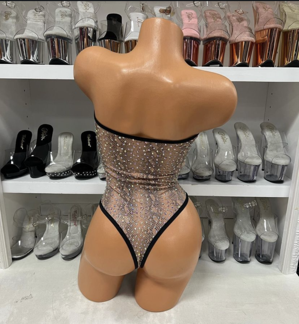 Daisy Pattern Rhinestone Romper - Image 4