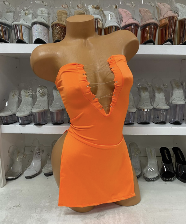 Lace Up Tube Dress - Image 26