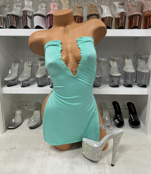 Lace Up Tube Dress - Image 21