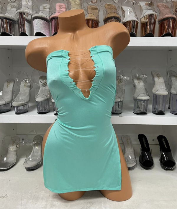 Lace Up Tube Dress - Image 22