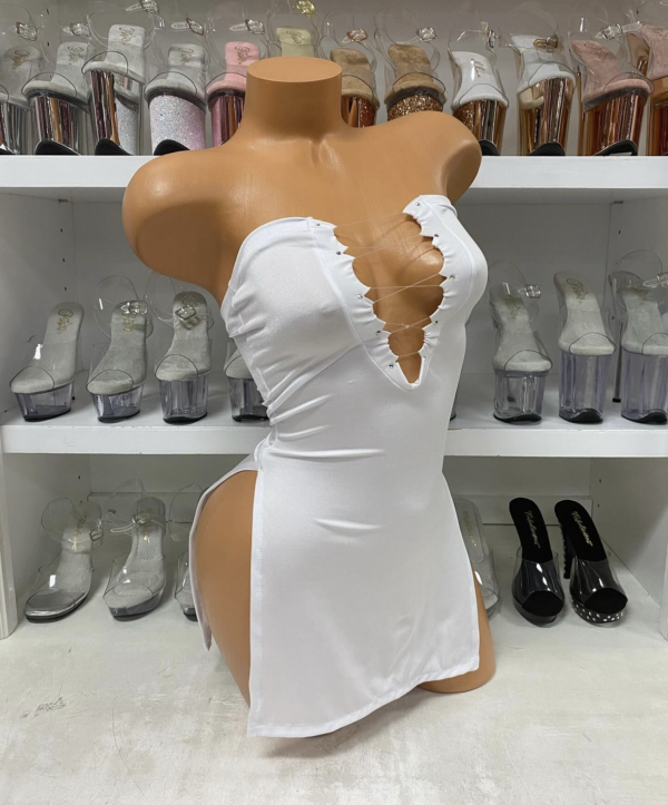 Lace Up Tube Dress - Image 19