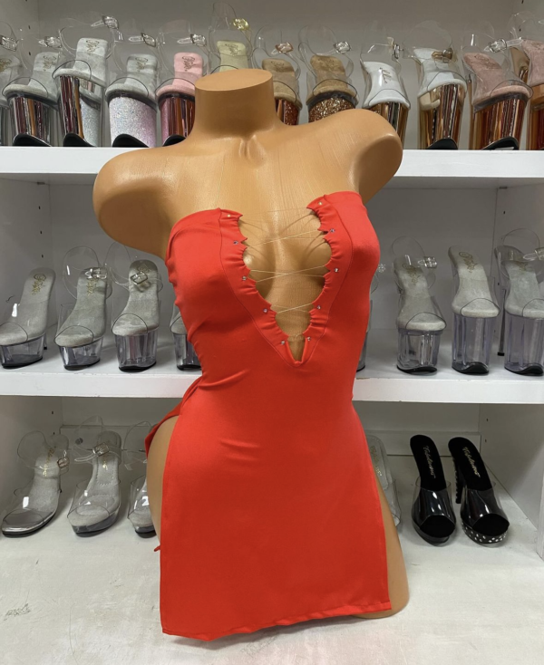 Lace Up Tube Dress - Image 10