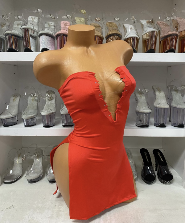 Lace Up Tube Dress - Image 11