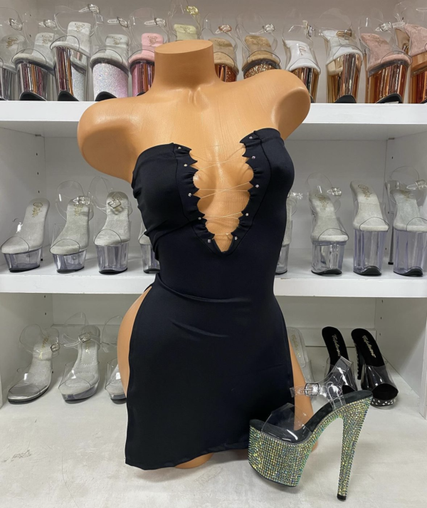 Lace Up Tube Dress