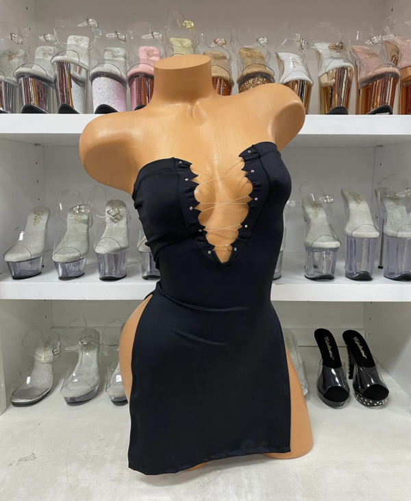 Lace Up Tube Dress - Image 2