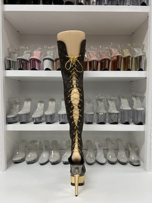 Inspired Brown LV 7" Thigh Highs - Image 2