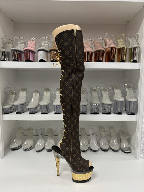 Inspired Brown LV 7" Thigh Highs - Image 3