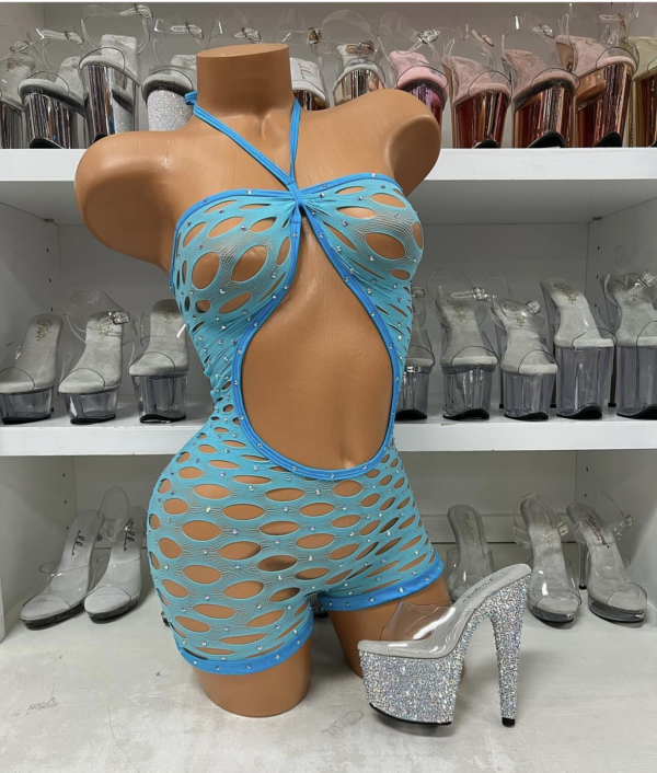 Pothole Rhinestone Romper - Image 5