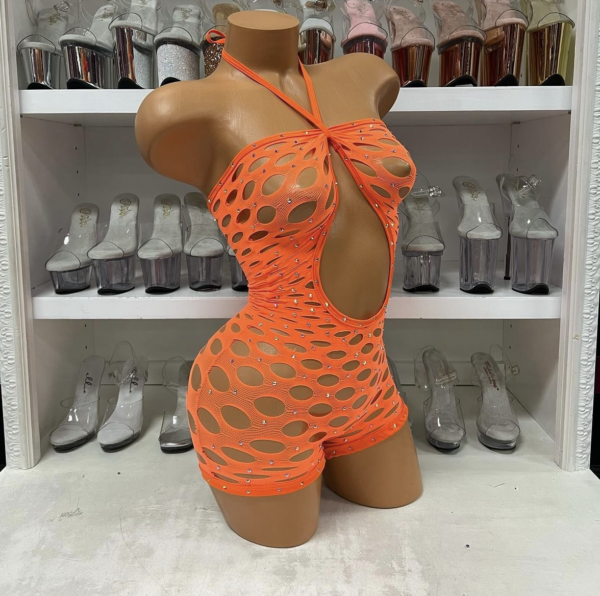 Pothole Rhinestone Romper - Image 11