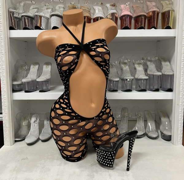Pothole Rhinestone Romper - Image 13