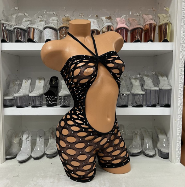 Pothole Rhinestone Romper - Image 15