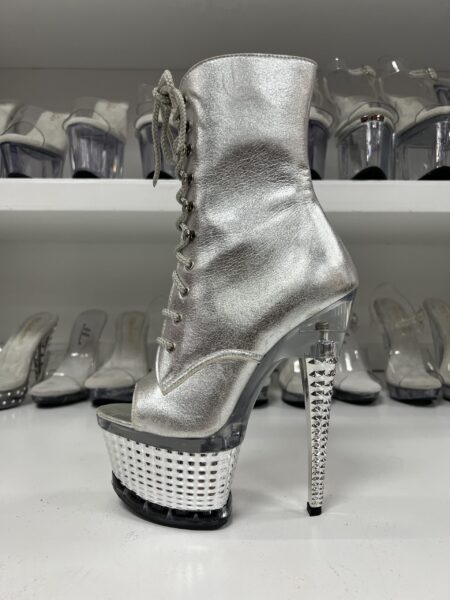 Silver Leather 7" Booties