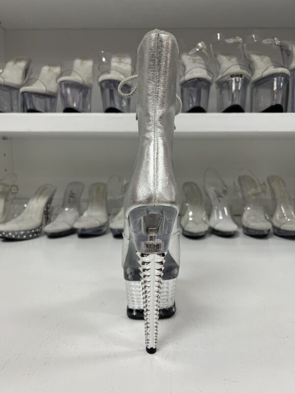 Silver Leather 7" Booties - Image 3