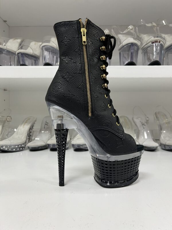 Inspired LV Black 7"inch Bootie - Image 2