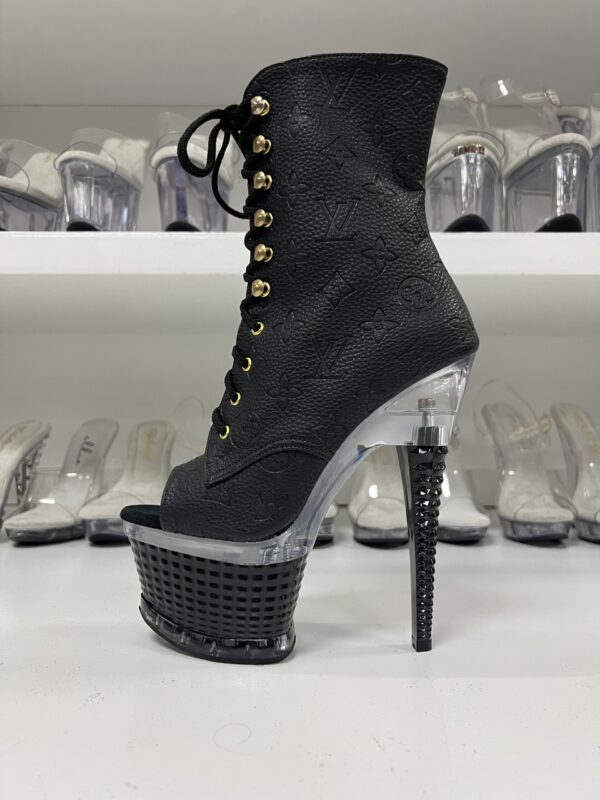 Inspired LV Black 7"inch Bootie