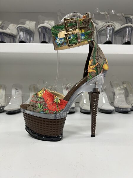 Inspired Floral Ankle Strap 7" Stiletto