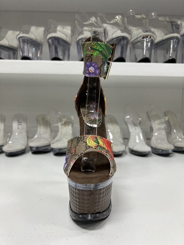 Inspired Floral Ankle Strap 7" Stiletto - Image 4