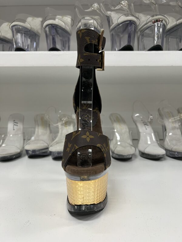 Inspired Brown LV Ankle 7" Stiletto - Image 2