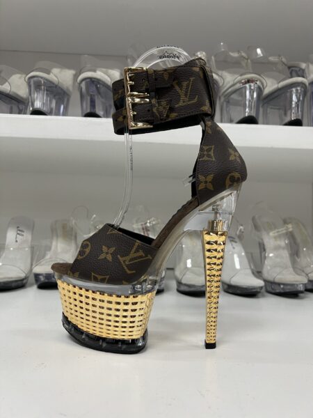 Inspired Brown LV Ankle 7" Stiletto