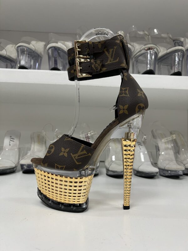 Inspired Brown LV Ankle 7" Stiletto
