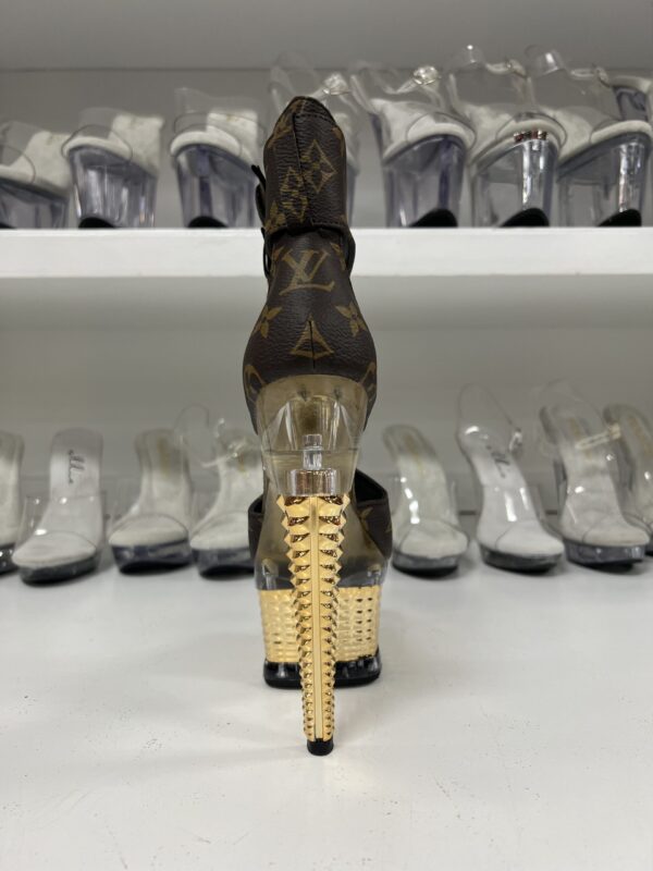 Inspired Brown LV Ankle 7" Stiletto - Image 3