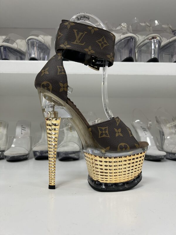 Inspired Brown LV Ankle 7" Stiletto - Image 4
