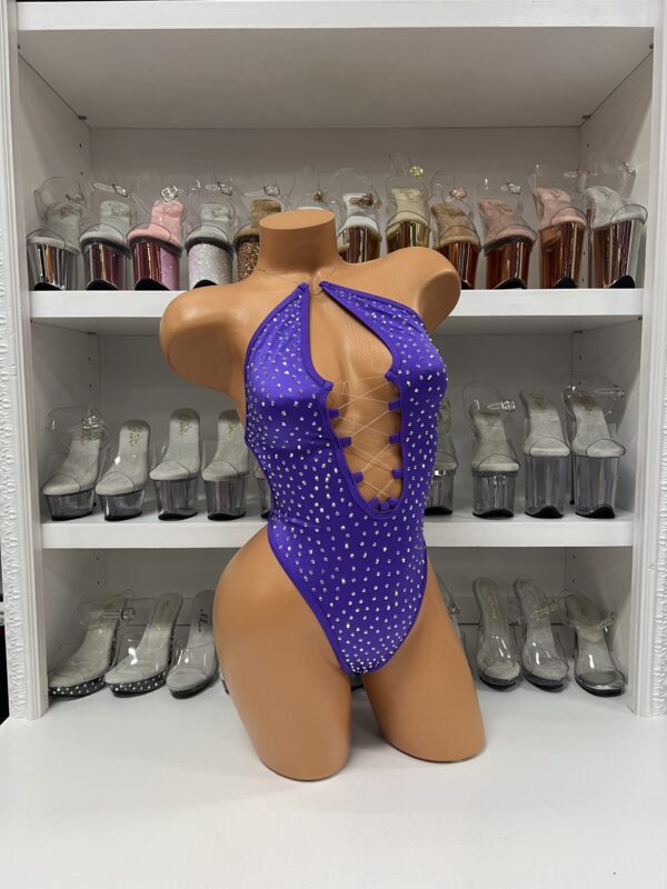 Lexi Solid Rhinestone Romper - Image 3