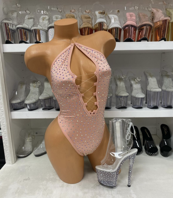 Lexi Solid Rhinestone Romper - Image 34