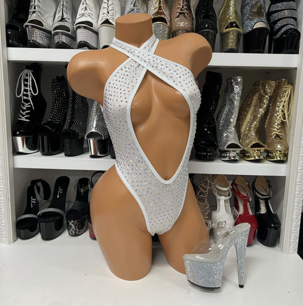 Belle Solid Rhinestone Romper - Image 33