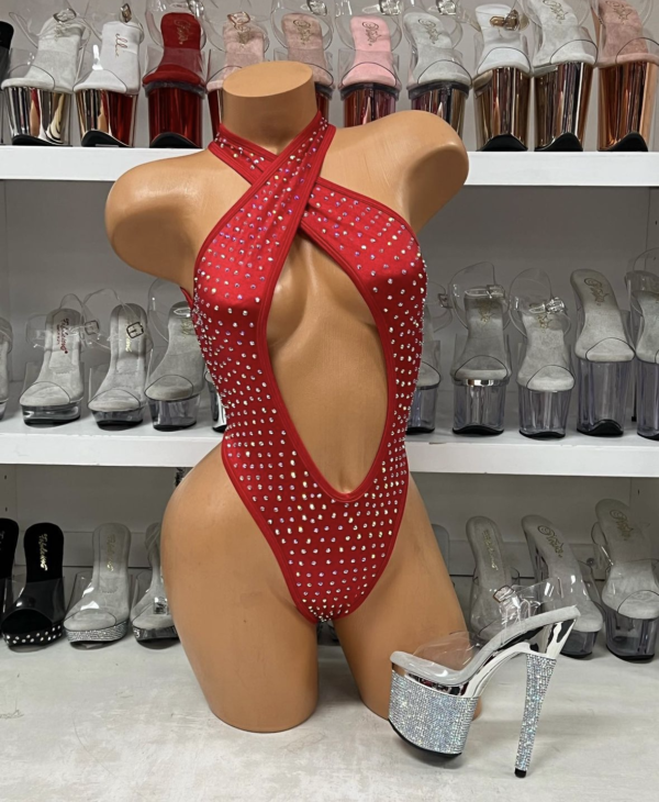 Belle Solid Rhinestone Romper - Image 37