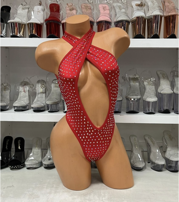 Belle Solid Rhinestone Romper - Image 38