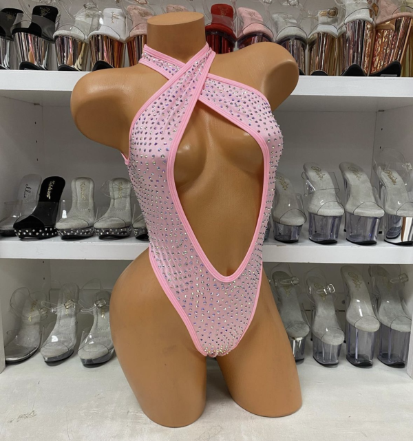 Belle Solid Rhinestone Romper - Image 42