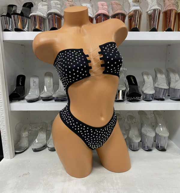 Daisy Solid Rhinestone Romper - Image 2
