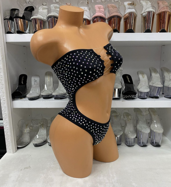 Daisy Solid Rhinestone Romper - Image 3