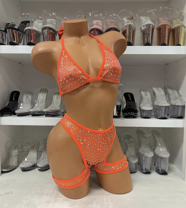 Solid Layla Rhinestone Wrapped Short Set - Image 3