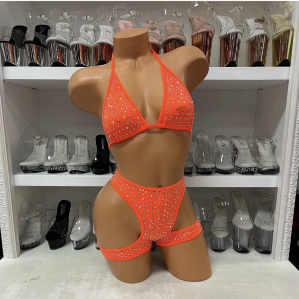 Solid Layla Rhinestone Wrapped Short Set - Image 7