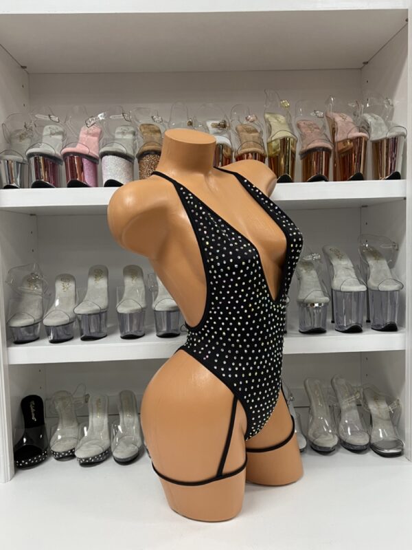 Solid Rhinestone Nova Leg Wrap Romper - Image 37