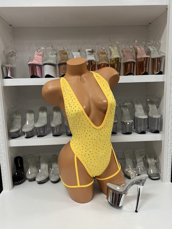 Solid Rhinestone Nova Leg Wrap Romper - Image 32