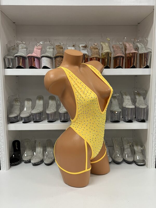 Solid Rhinestone Nova Leg Wrap Romper - Image 30