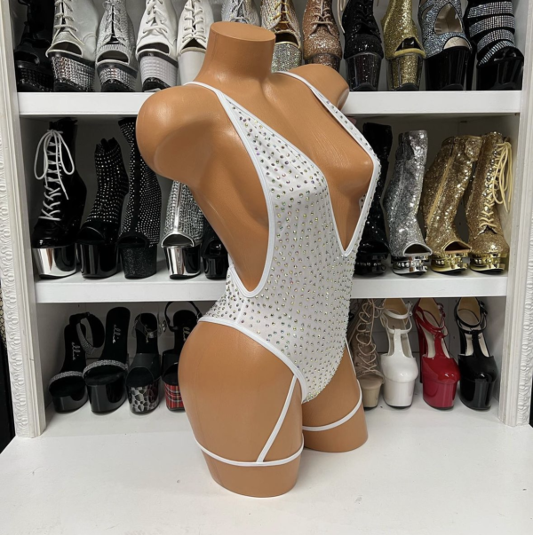 Solid Rhinestone Nova Leg Wrap Romper - Image 22
