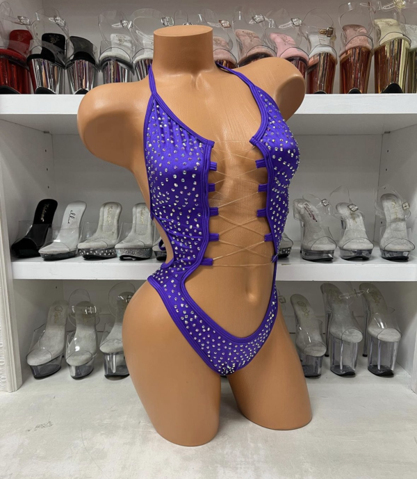 Rosie Solid Rhinestone Romper - Image 2