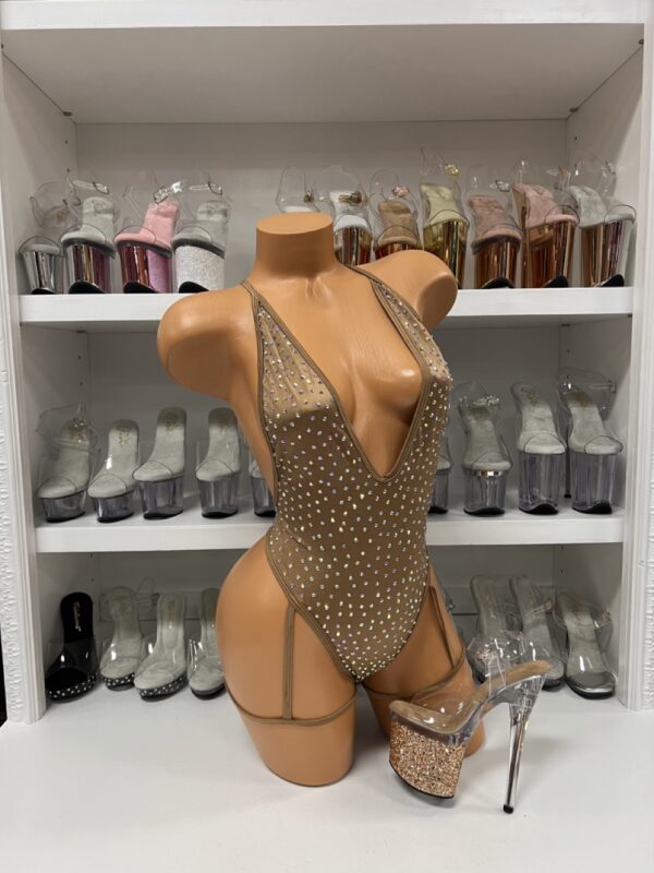 Solid Rhinestone Nova Leg Wrap Romper - Image 20