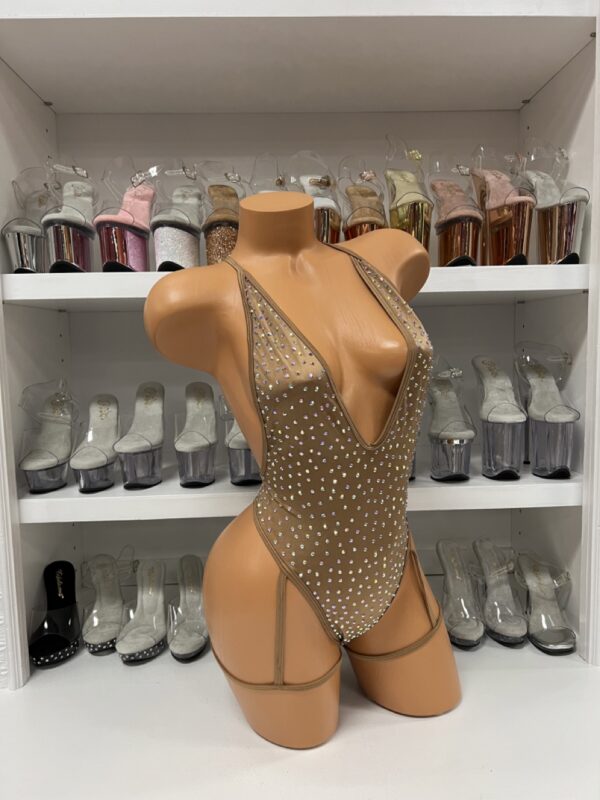 Solid Rhinestone Nova Leg Wrap Romper - Image 19