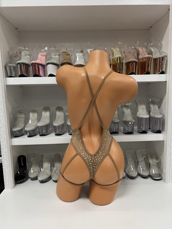 Solid Rhinestone Nova Leg Wrap Romper - Image 10