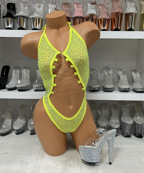 Rosie Solid Rhinestone Romper - Image 5
