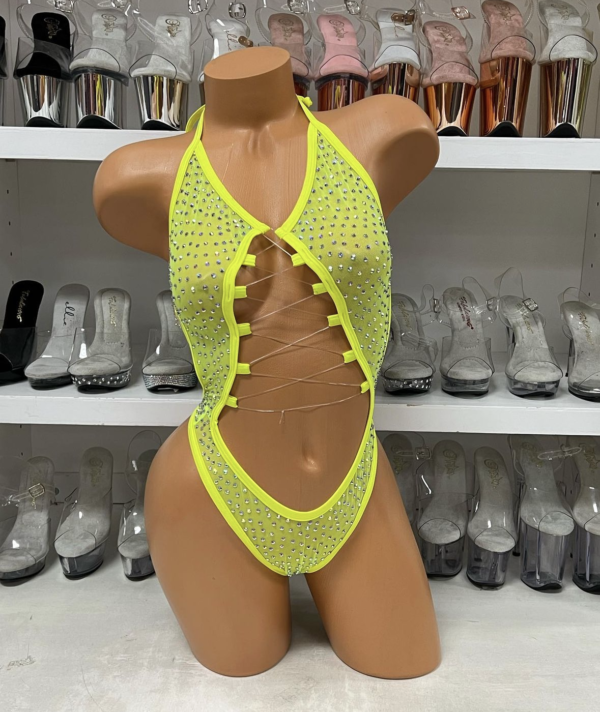 Rosie Solid Rhinestone Romper - Image 6