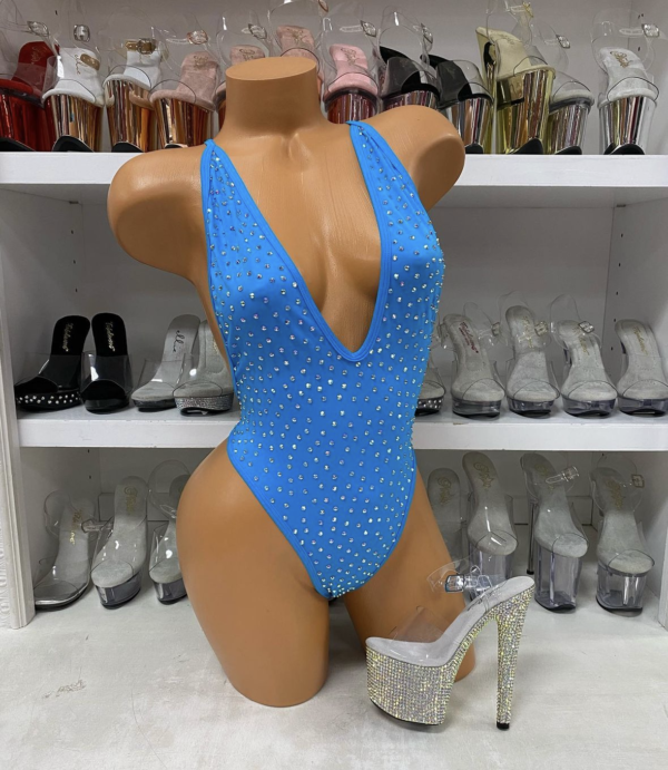 Nova Solid Rhinestone Romper - Image 15