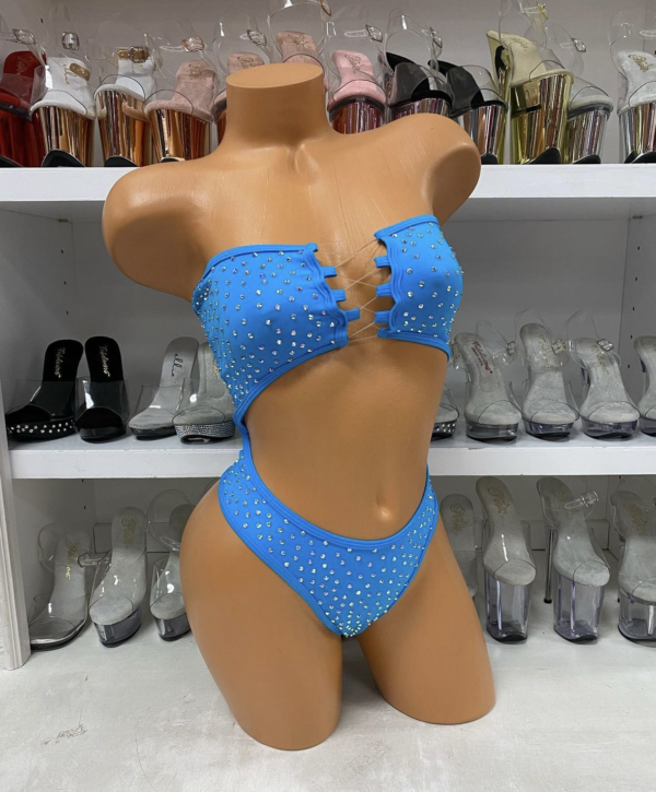 Daisy Solid Rhinestone Romper - Image 6