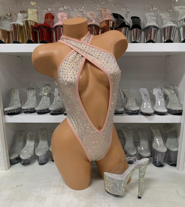 Belle Solid Rhinestone Romper - Image 45
